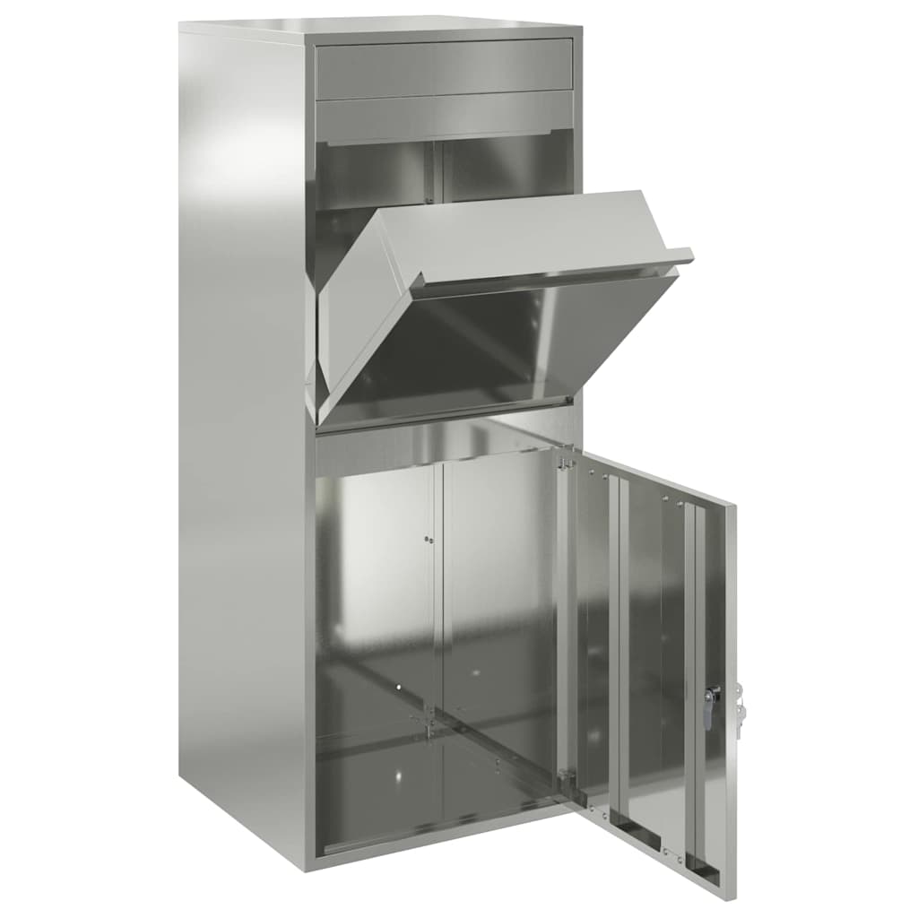 vidaXL Θυρίδα Πακέτων Μαύρο 41 x 38 x 103 εκ Επικαλυμμένος Χάλυβας