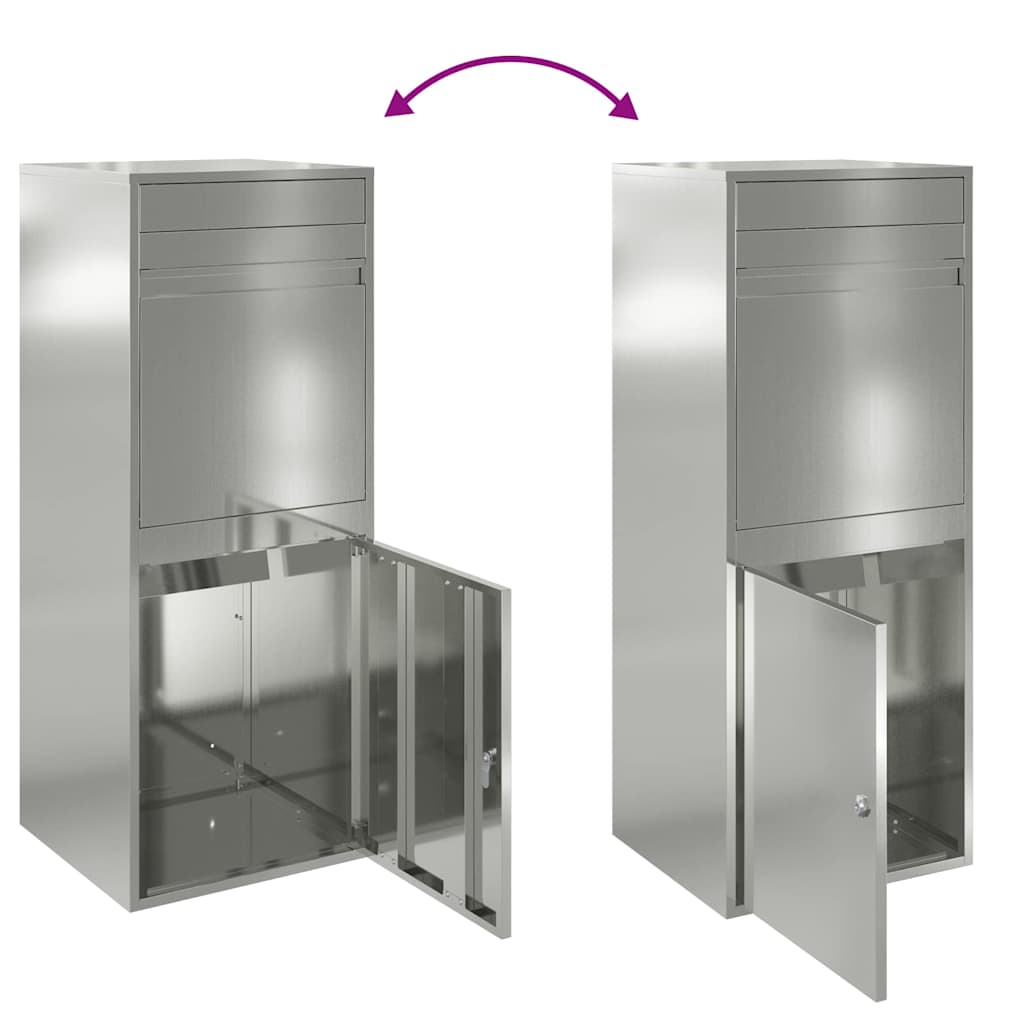 vidaXL Θυρίδα Πακέτων Μαύρο 41 x 38 x 103 εκ Επικαλυμμένος Χάλυβας