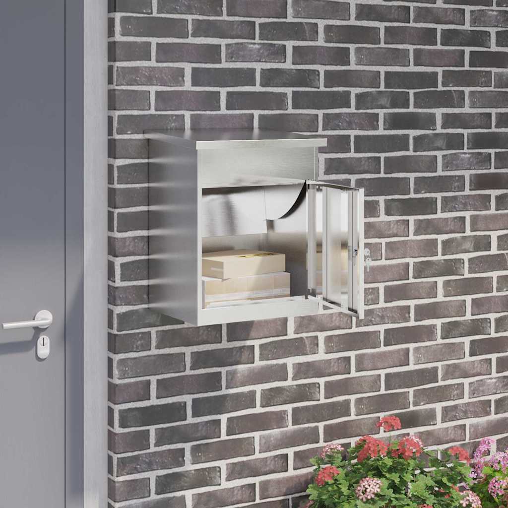 vidaXL Θυρίδα Πακέτων Μαύρο 44 x 35 x 59 εκατοστά Ανοξείδωτο ατσάλι