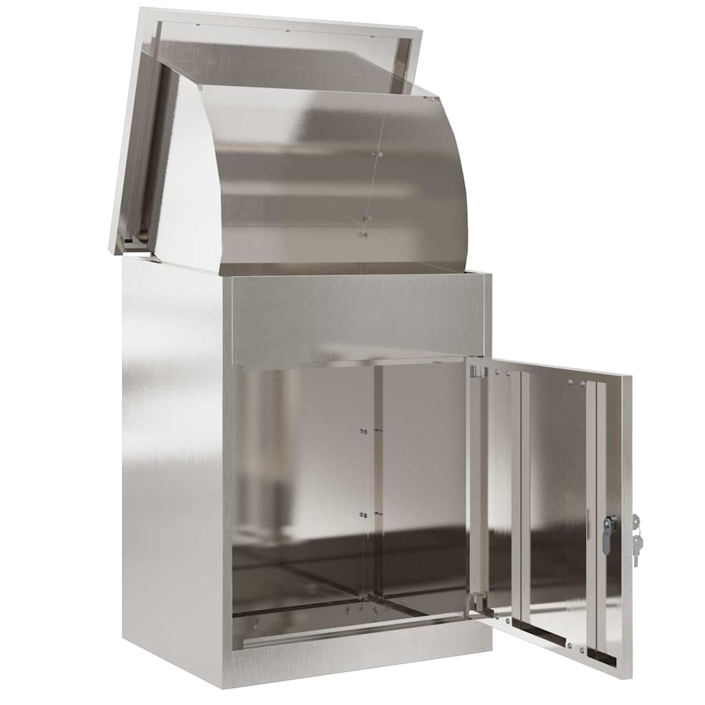 vidaXL Θυρίδα Πακέτων Μαύρο 44 x 35 x 59 εκατοστά Ανοξείδωτο ατσάλι