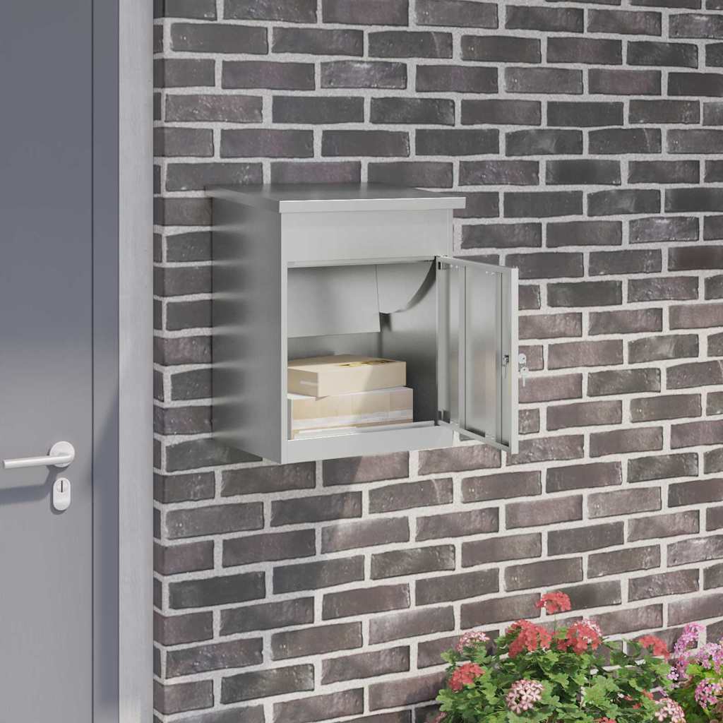 vidaXL Θυρίδα Πακέτων Μαύρο 47,5 x 38 x 59 εκ. Επικαλυμμένος Χάλυβας