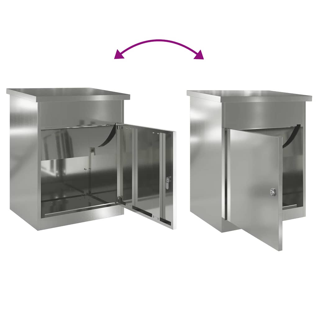 vidaXL Θυρίδα Πακέτων Μαύρο 47,5 x 38 x 59 εκ. Επικαλυμμένος Χάλυβας