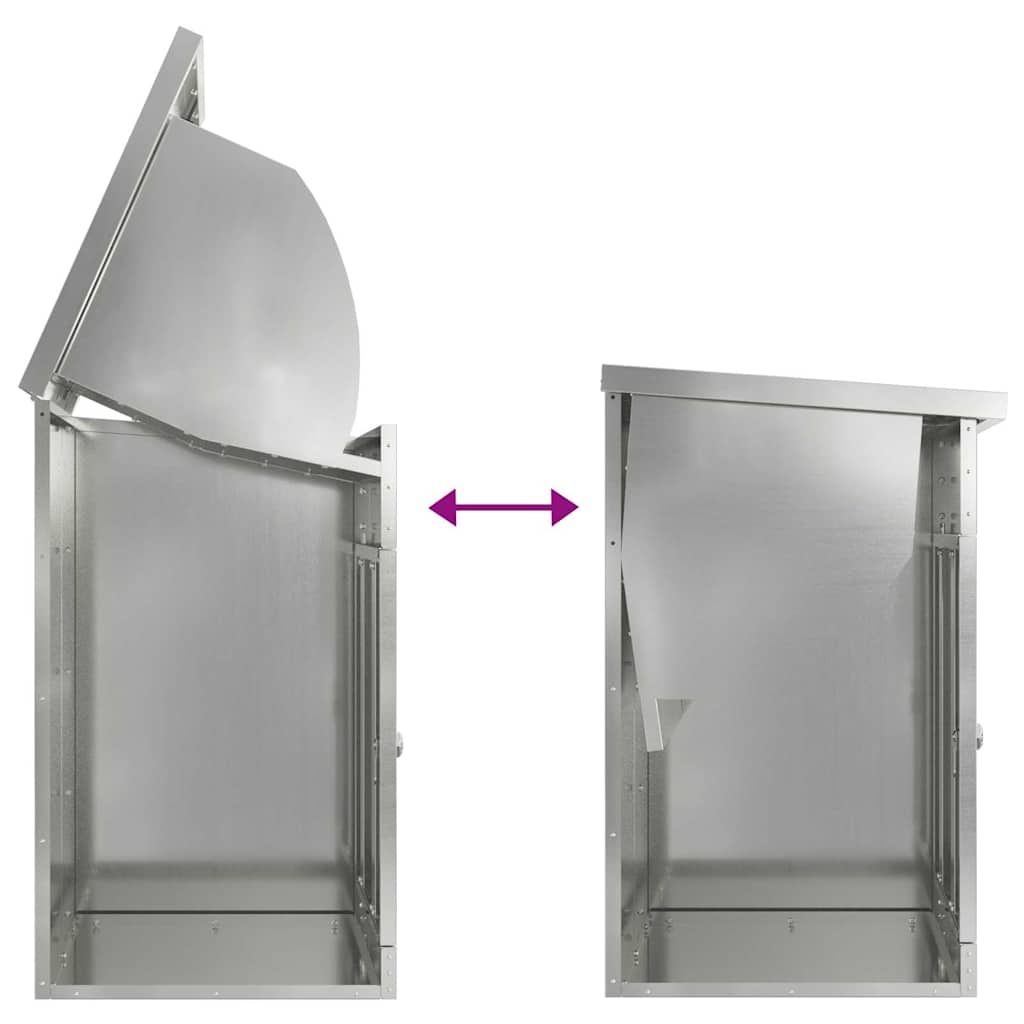 vidaXL Θυρίδα Πακέτων Μαύρο 47,5 x 38 x 59 εκ. Επικαλυμμένος Χάλυβας