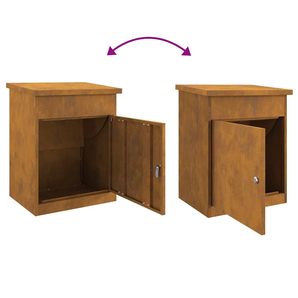 vidaXL Θυρίδα Πακέτων Σκ rusty 44 x 35 x 59 εκατοστά