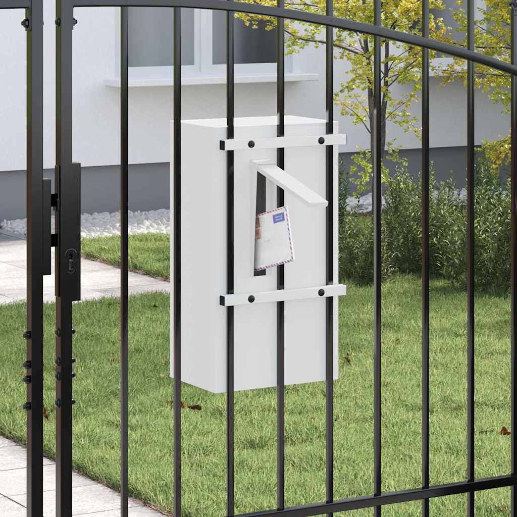 vidaXL γραμματοκιβώτιο Λευκό 30 x 23 x 55 εκ. Ατσάλι