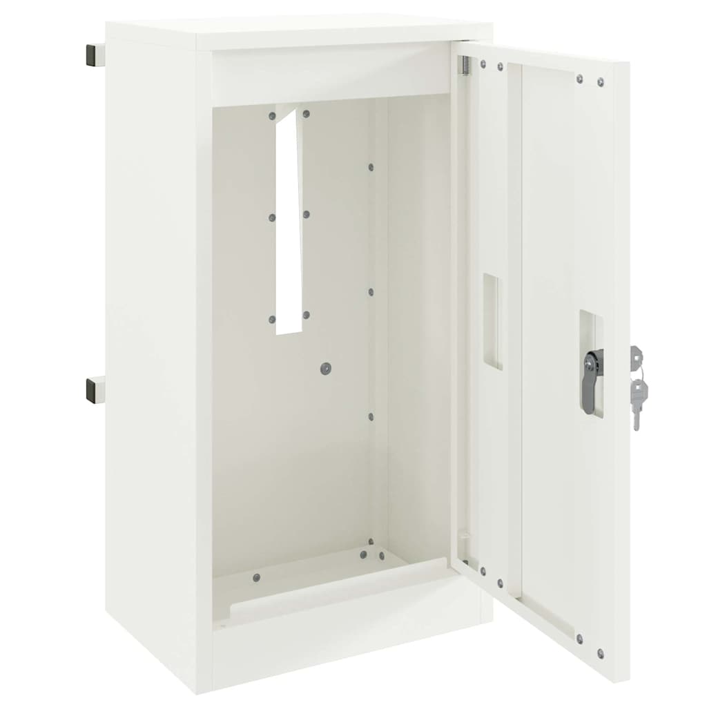 vidaXL γραμματοκιβώτιο Λευκό 30 x 23 x 55 εκ. Ατσάλι