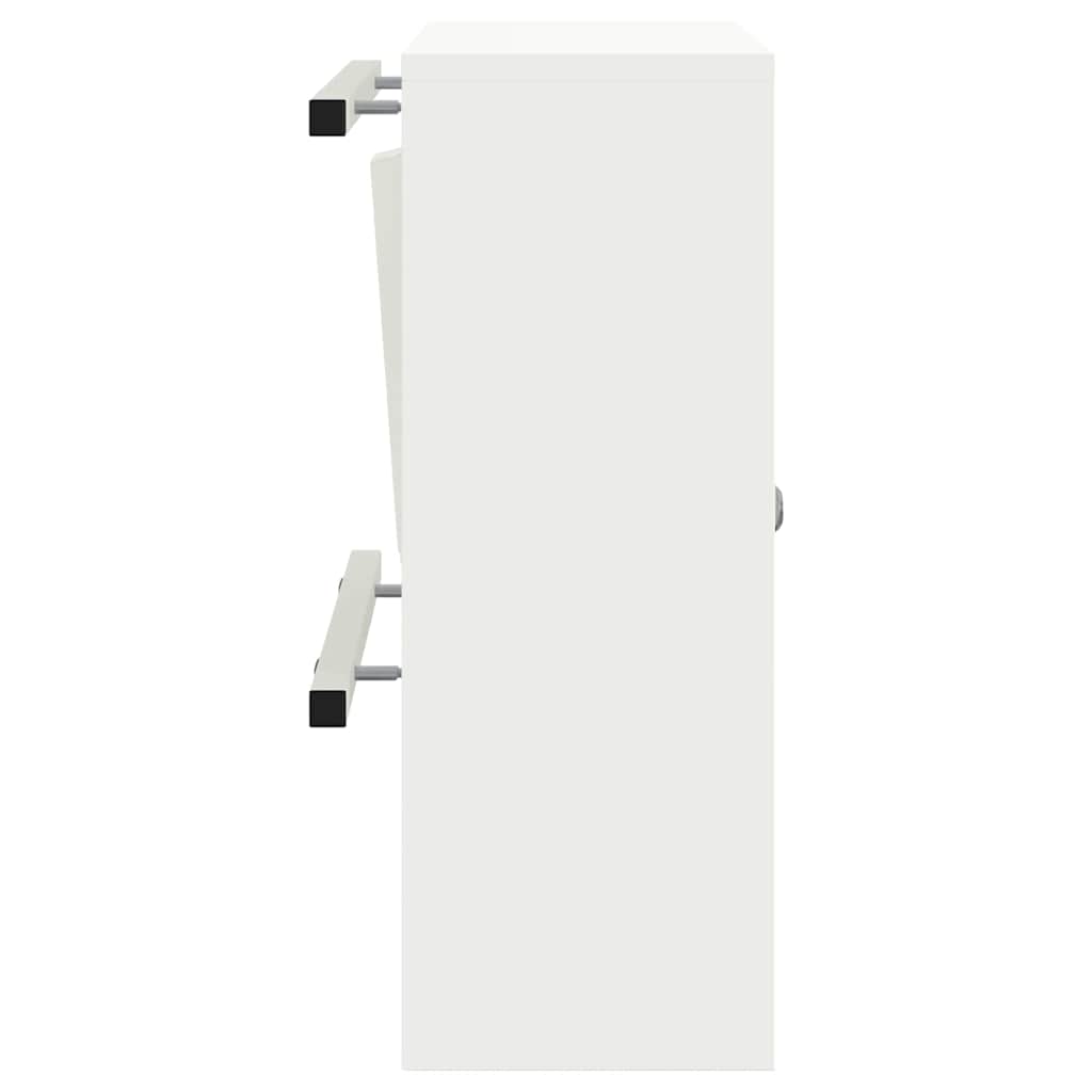 vidaXL γραμματοκιβώτιο Λευκό 30 x 23 x 55 εκ. Ατσάλι