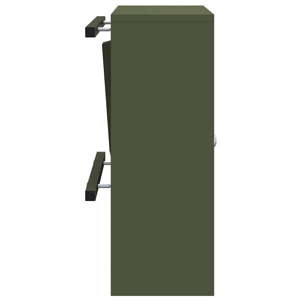 vidaXL γραμματοκιβώτιο Λαδί 30 x 23 x 55 εκ. Ατσάλι