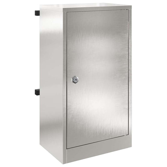 vidaXL γραμματοκιβώτιο Μαύρο 30 x 23 x 55 εκ. Ανοξείδωτο ατσάλι