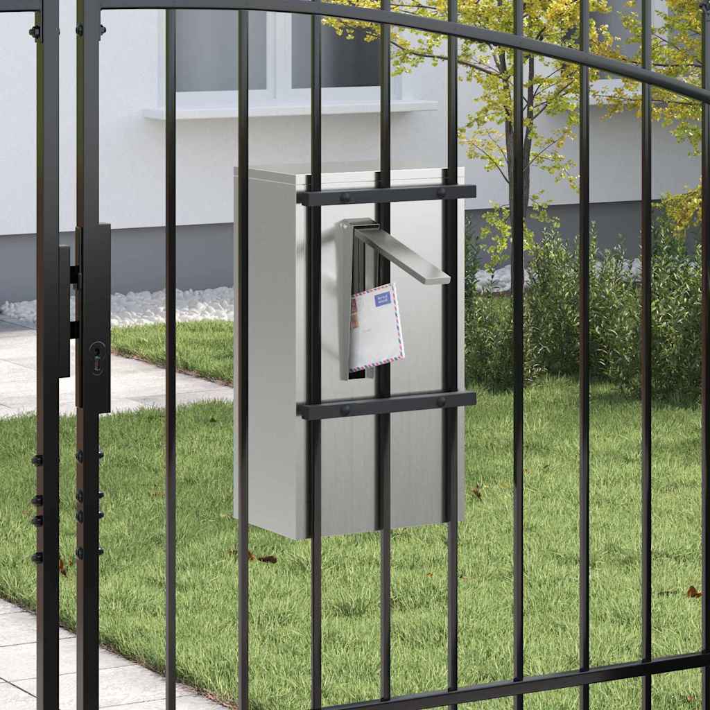 vidaXL γραμματοκιβώτιο Μαύρο 30 x 23 x 55 εκ. Γαλβανισμένος χάλυβας