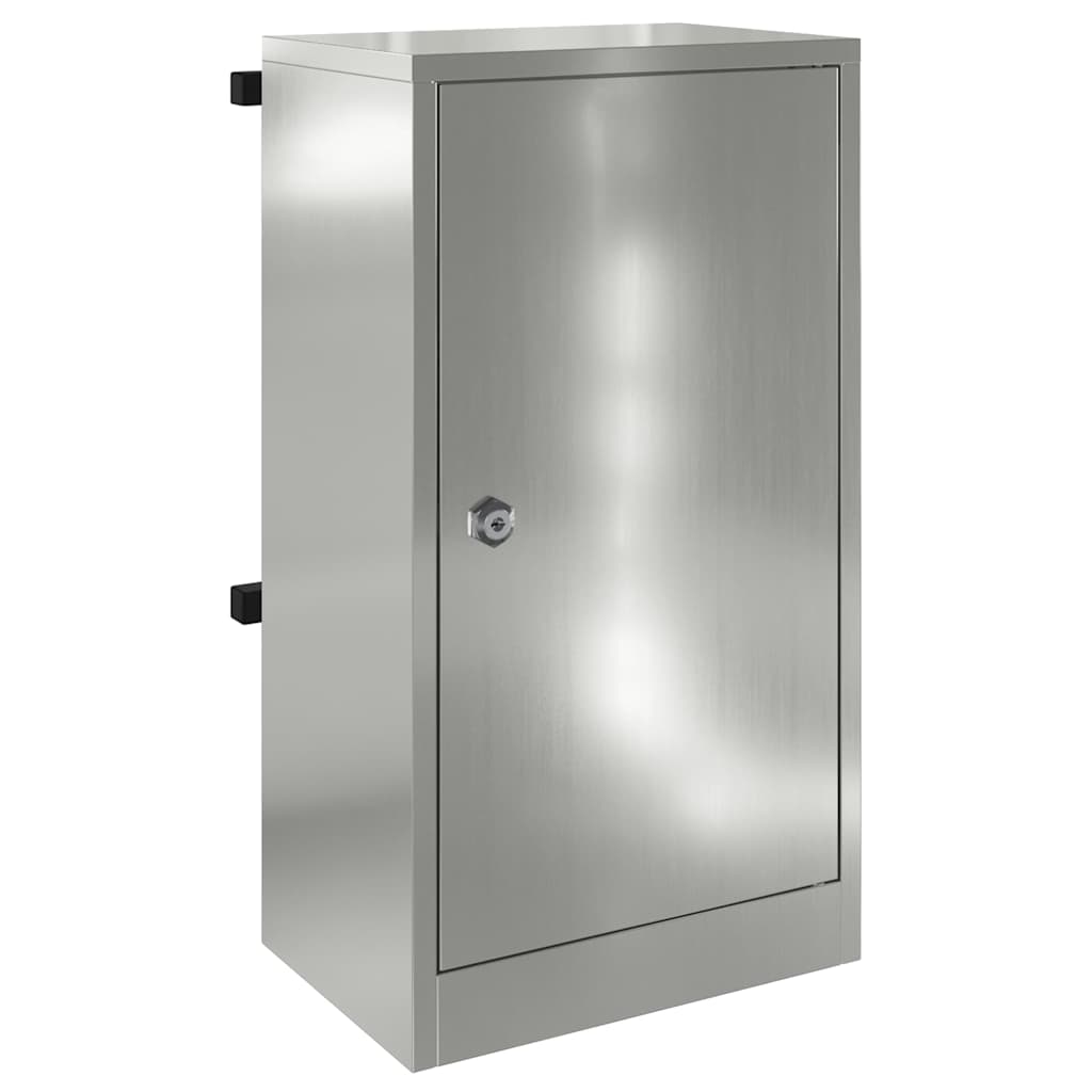 vidaXL γραμματοκιβώτιο Μαύρο 30 x 23 x 55 εκ. Γαλβανισμένος χάλυβας