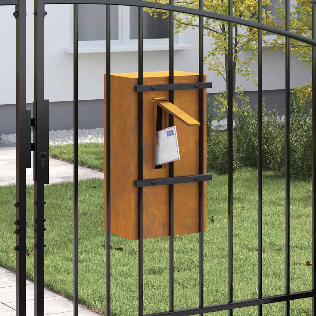 vidaXL γραμματοκιβώτιο Σκ rusty 30 x 23 x 55 εκ.