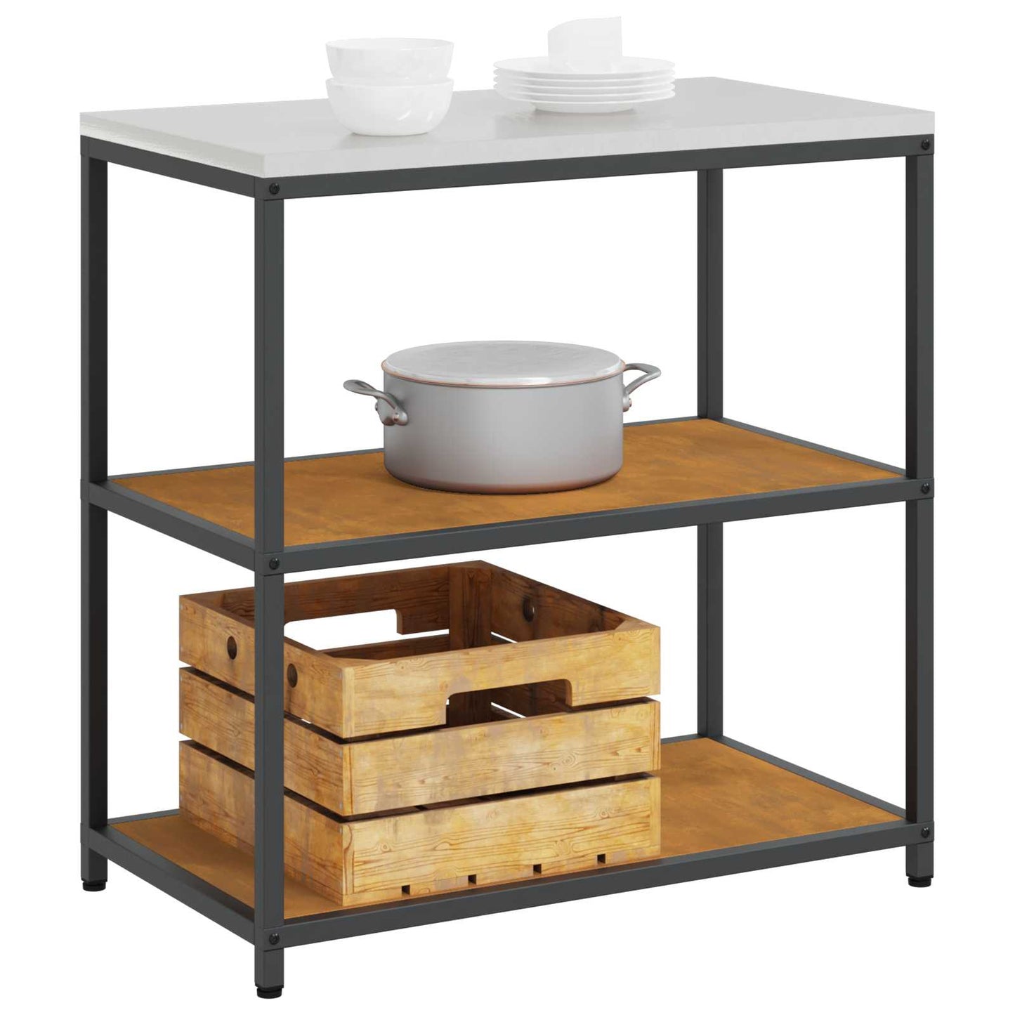 vidaXL Αποθηκευτικός Χώρος Κουζίνας Σκ rusty 60 x 50 x 92 εκ Ατσάλι