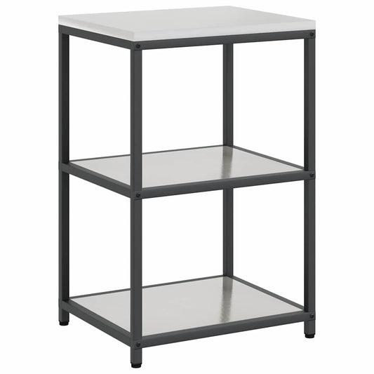 vidaXL Αποθηκευτικός Χώρος Κουζίνας HATTEM Ασημί 60 x 50 x 92 εκ