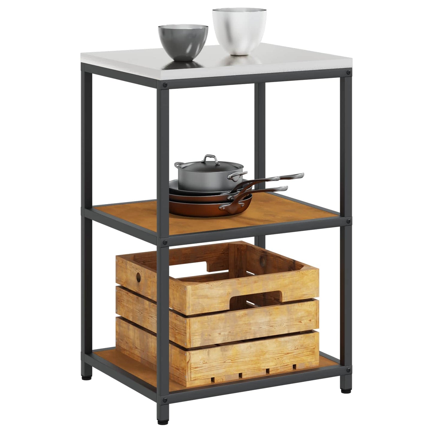 vidaXL Αποθηκευτικός Χώρος Κουζίνας Σκ rusty 60 x 50 x 92 εκ Ατσάλι