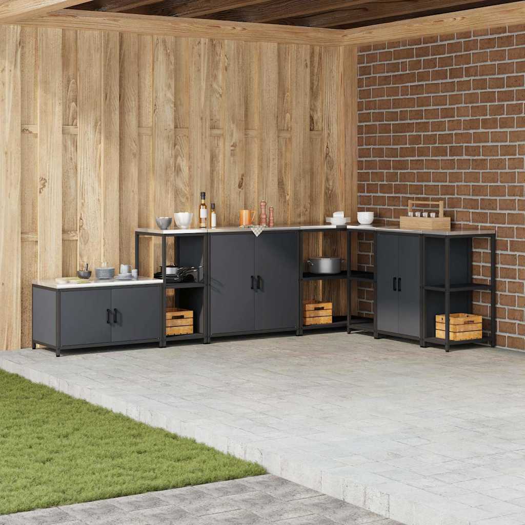 vidaXL Αποθηκευτικός Χώρος Κουζίνας Ανθρακί 60 x 50 x 92 εκ Ατσάλι
