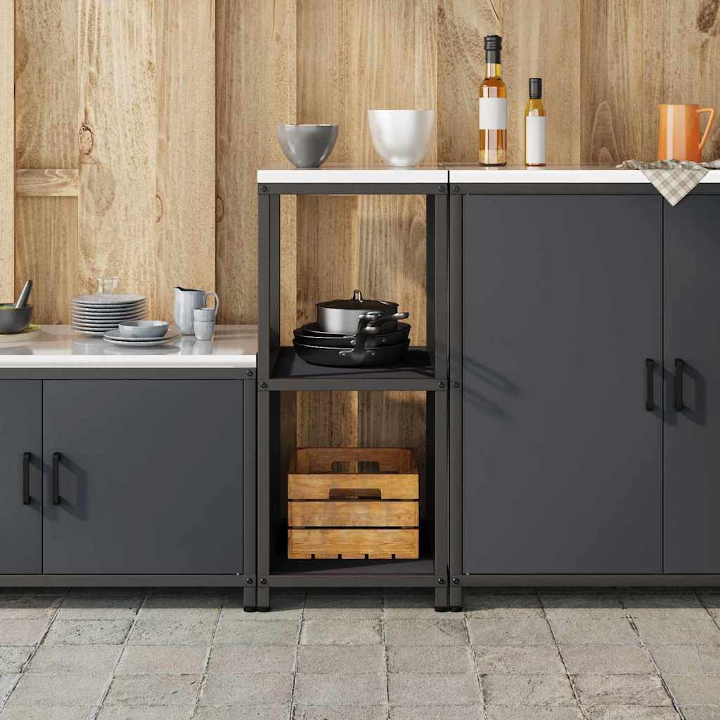 vidaXL Αποθηκευτικός Χώρος Κουζίνας Ανθρακί 60 x 50 x 92 εκ Ατσάλι
