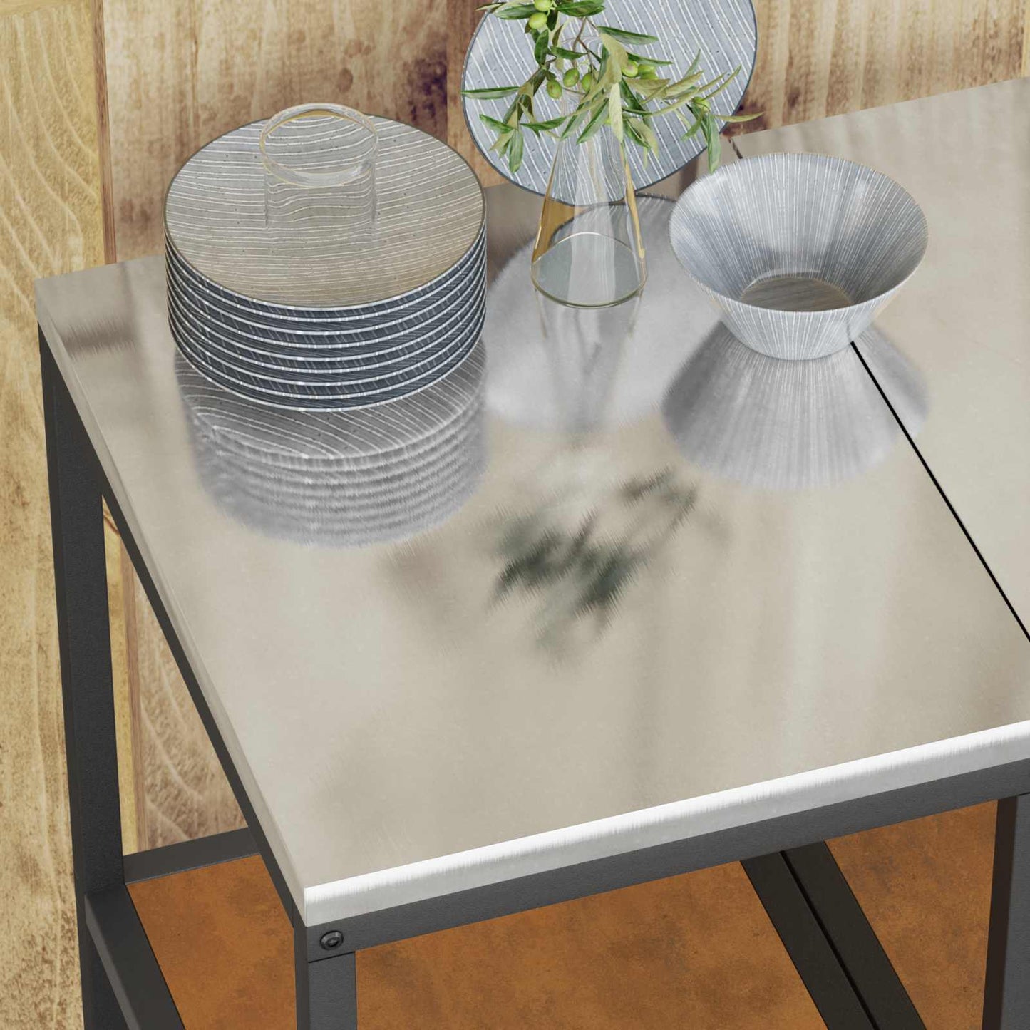 vidaXL Αποθηκευτικός Χώρος Κουζίνας Σκ rusty 60 x 50 x 92 εκ Ατσάλι