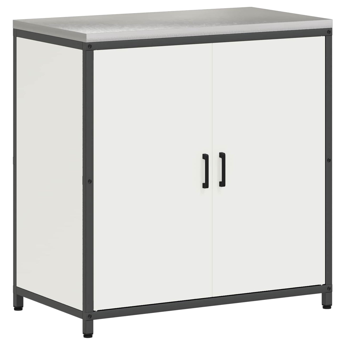 vidaXL Αποθηκευτικός Χώρος Κουζίνας Λευκό 60 x 50 x 92 εκ Ατσάλι
