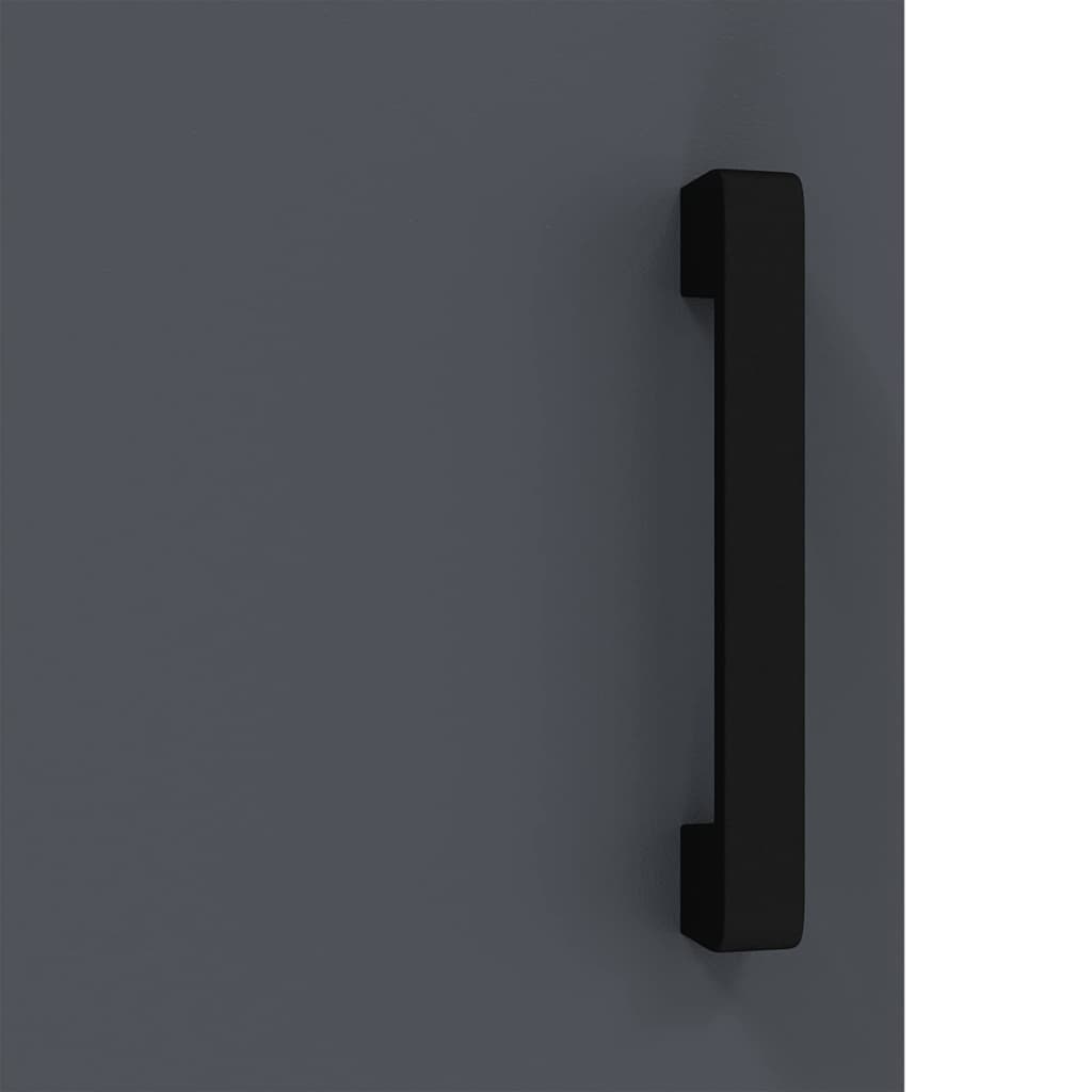 vidaXL Ντουλάπα Αποθήκευσης Κουζίνας με ράφι με πόρτα Ανθρακί Ατσάλι