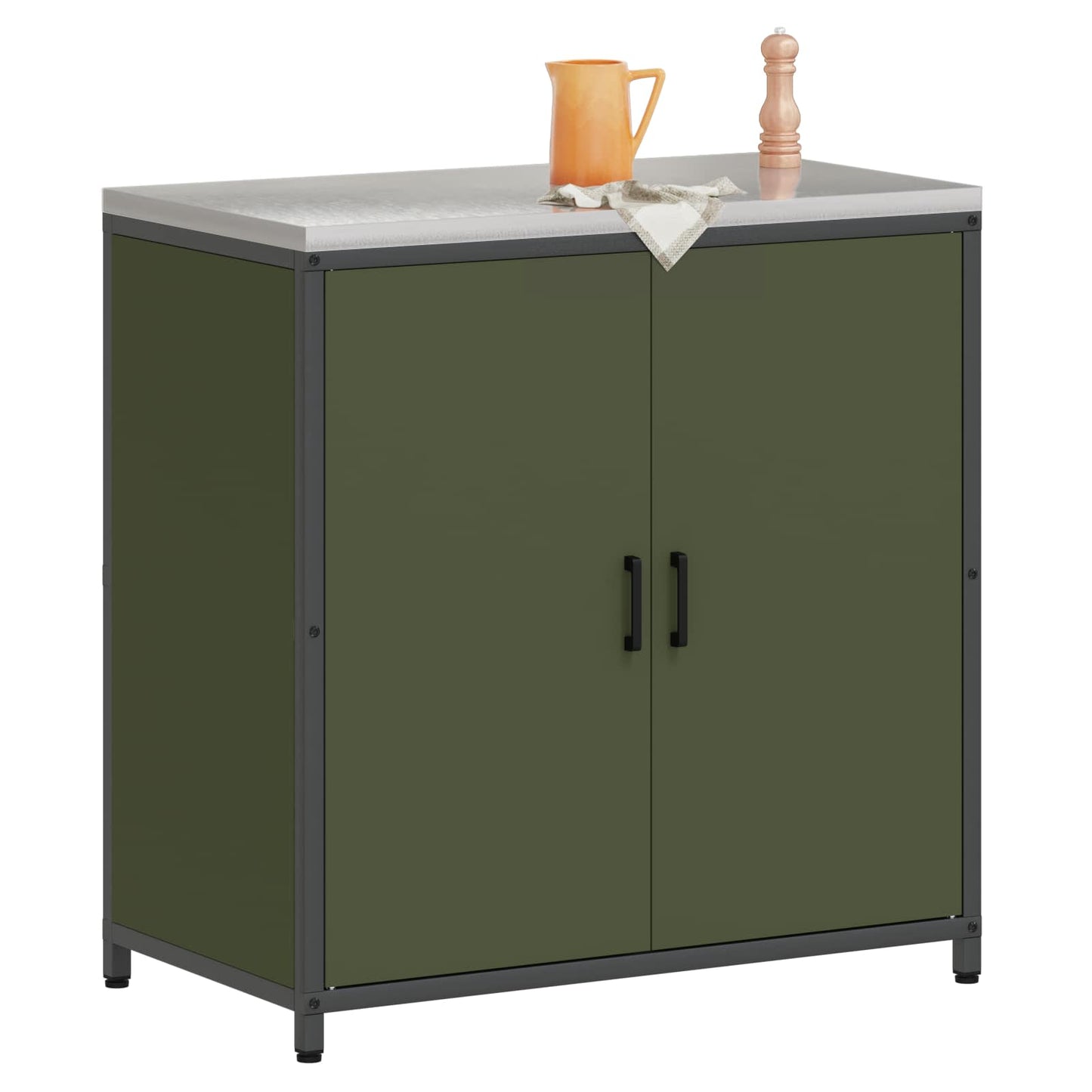 vidaXL Ντουλάπα Αποθήκευσης Κουζίνας HATTEM Λαδί 90 x 50 x 92 εκ