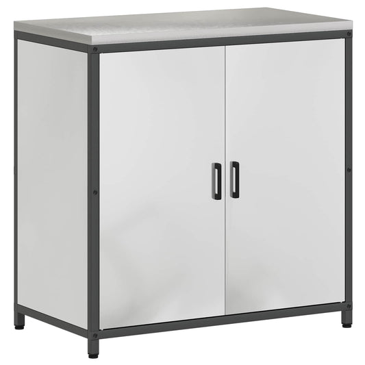 vidaXL Αποθηκευτικός Χώρος Κουζίνας HATTEM Ασημί 90 x 50 x 92 εκ