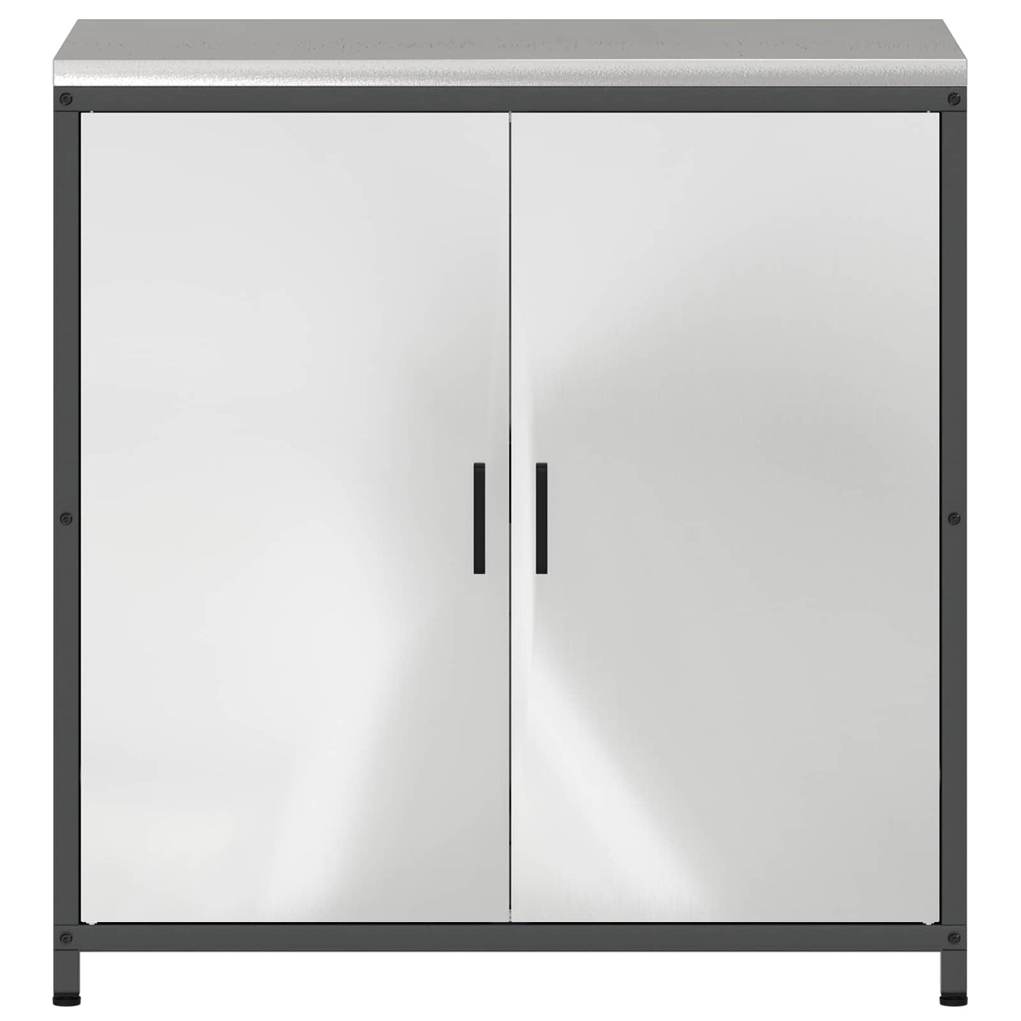 vidaXL Αποθηκευτικός Χώρος Κουζίνας Ασημί 90 x 50 x 92 εκ Ατσάλι
