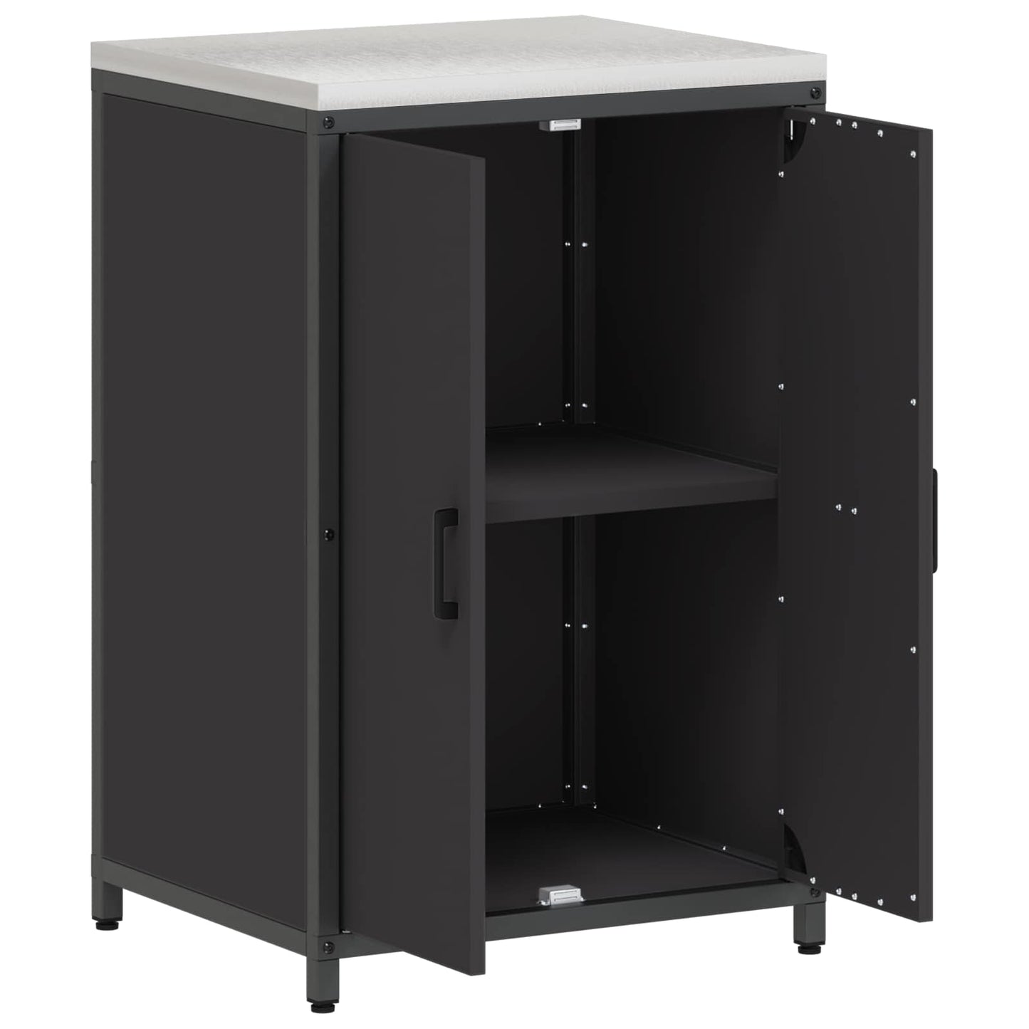 vidaXL Αποθηκευτικός Χώρος Κουζίνας HATTEM Μαύρο 60 x 50 x 92 εκ