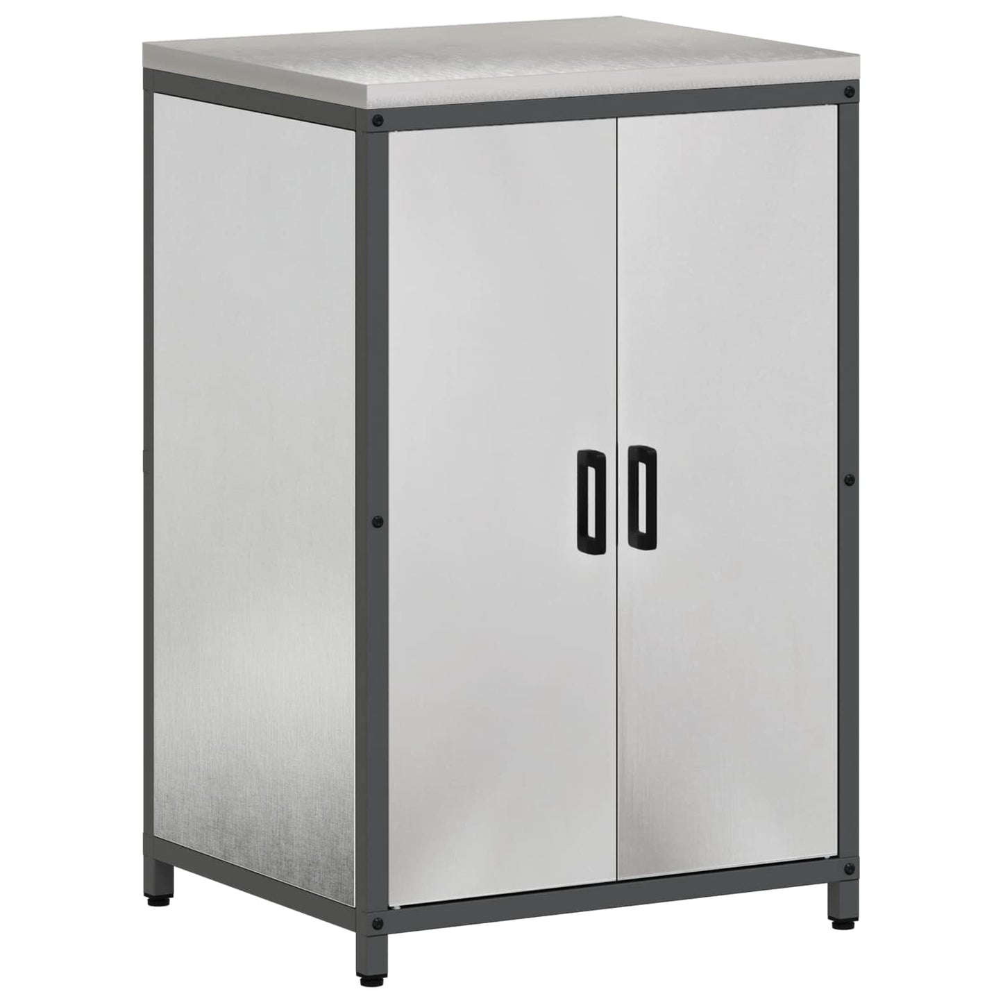 vidaXL Αποθηκευτικός Χώρος Κουζίνας HATTEM Ασημί 60 x 50 x 92 εκ