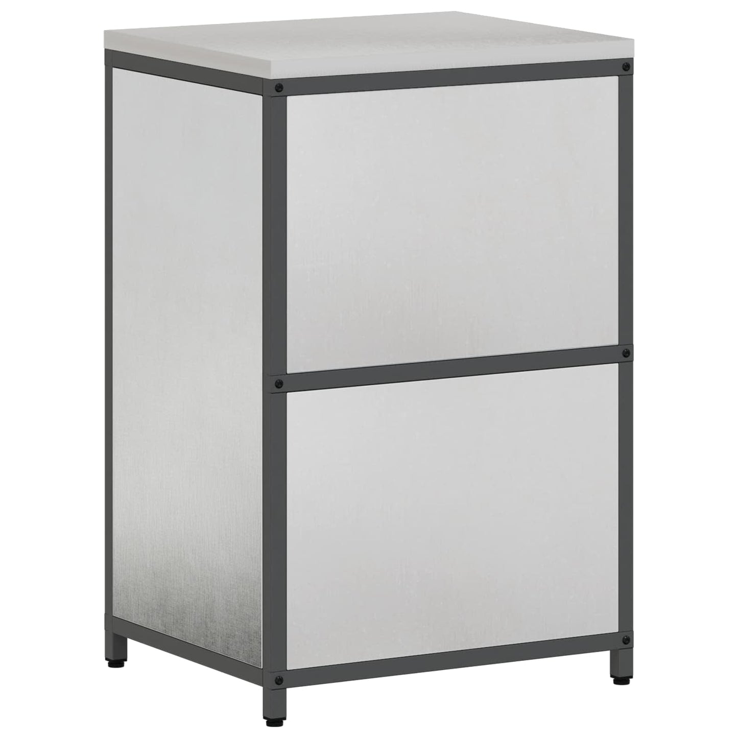 vidaXL Αποθηκευτικός Χώρος Κουζίνας HATTEM Ασημί 60 x 50 x 92 εκ