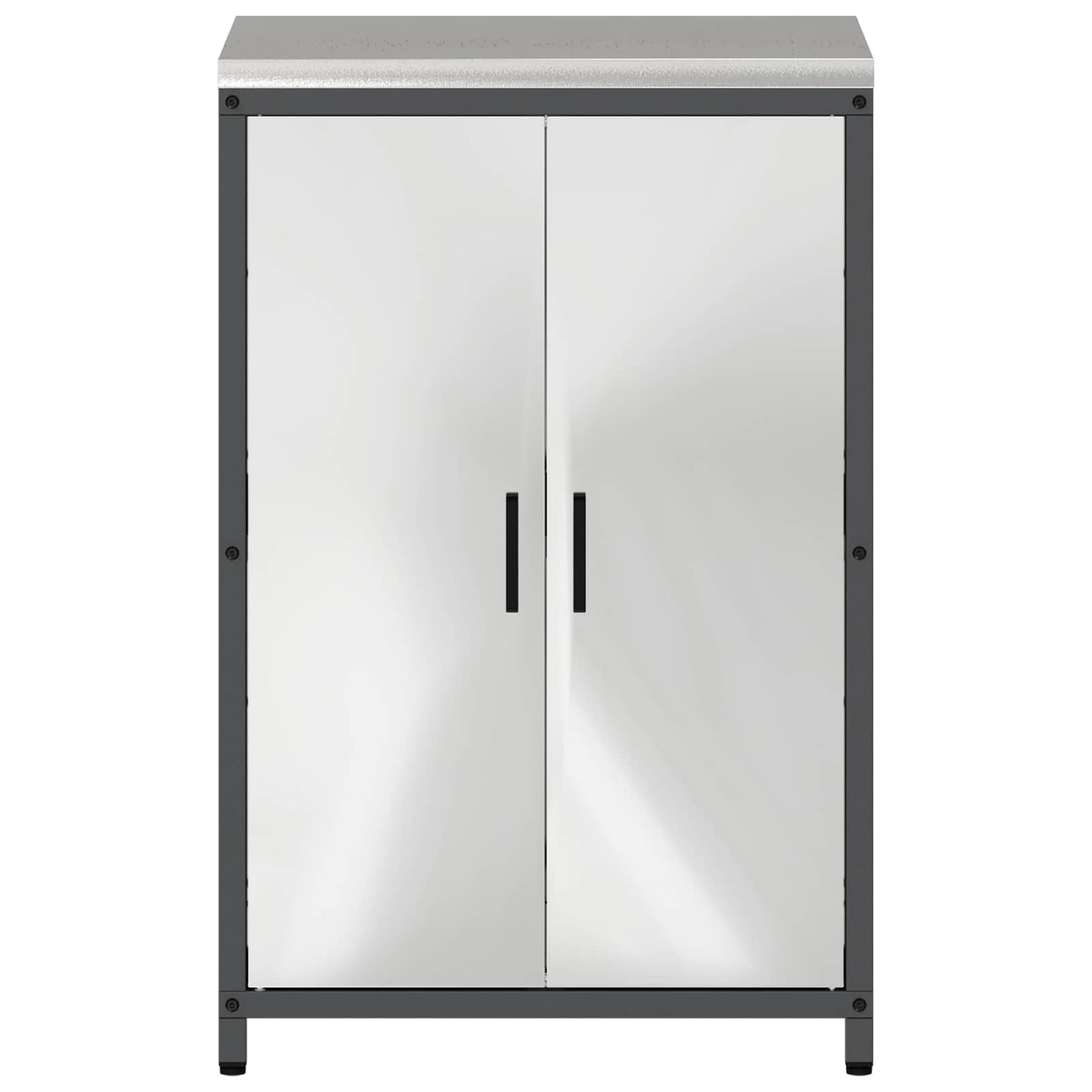 vidaXL Αποθηκευτικός Χώρος Κουζίνας HATTEM Ασημί 60 x 50 x 92 εκ