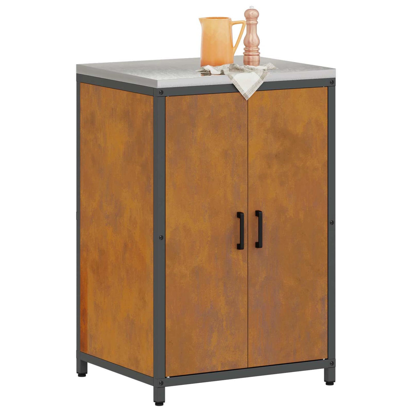 vidaXL Αποθηκευτικός Χώρος Κουζίνας Σκ rusty 60 x 50 x 92 εκ Ατσάλι