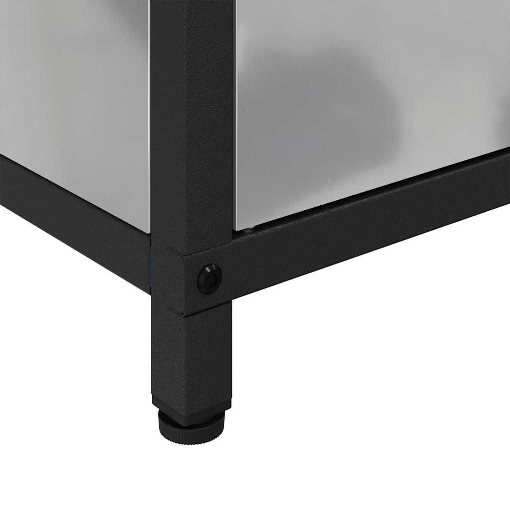 vidaXL Ντουλάπα Αποθήκευσης Κουζίνας Ασημί Γαλβανισμένος χάλυβας