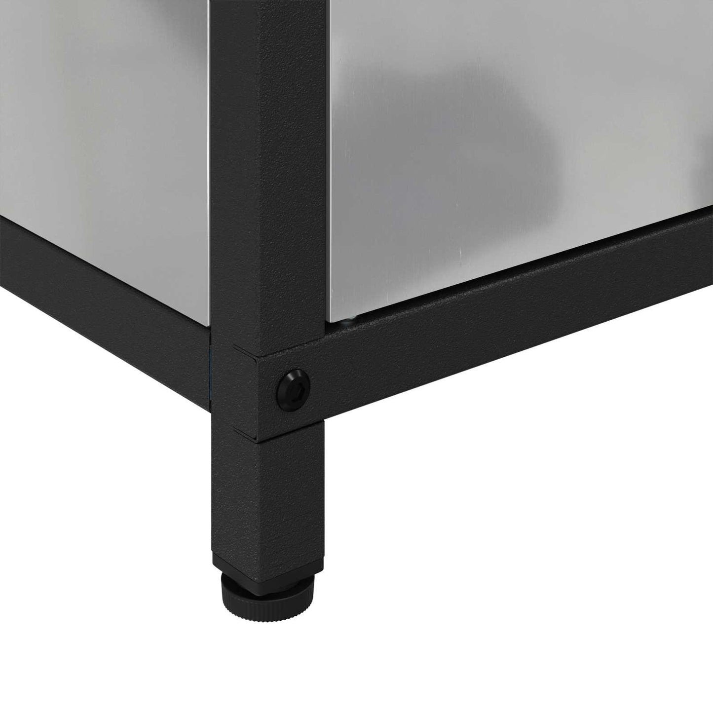 vidaXL Αποθηκευτικός Χώρος Κουζίνας HATTEM Ασημί 90 x 50 x 53 εκ