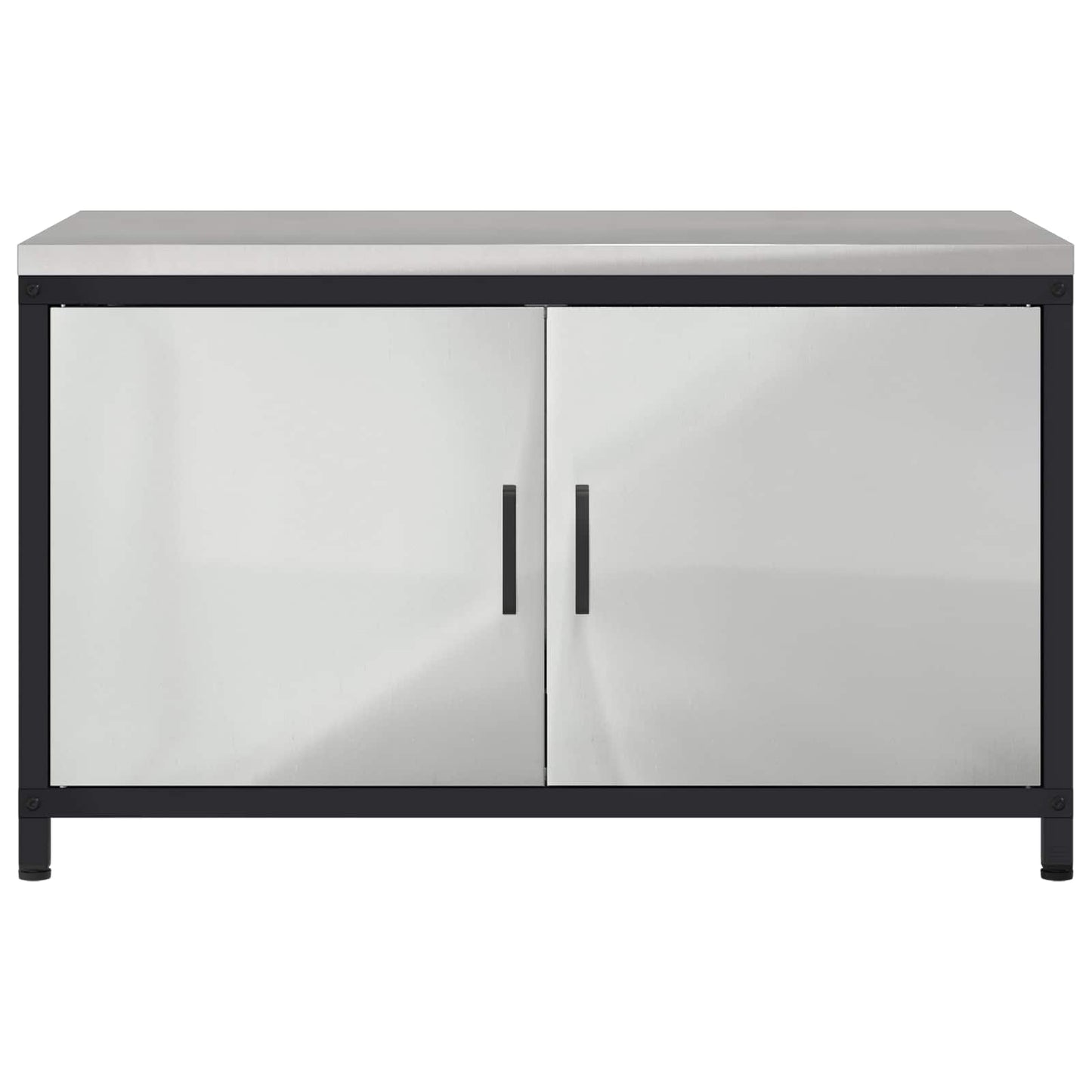 vidaXL Αποθηκευτικός Χώρος Κουζίνας HATTEM Ασημί 90 x 50 x 53 εκ