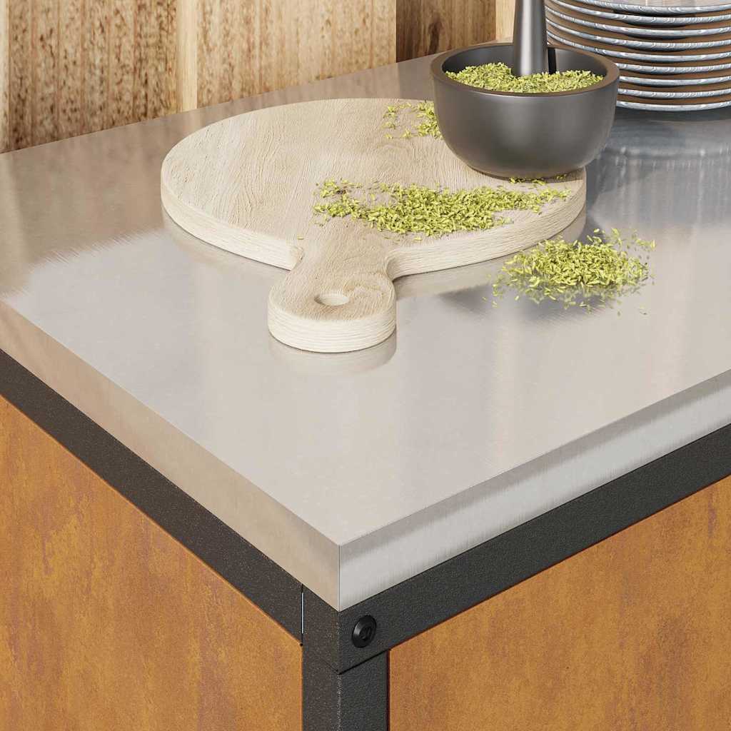 vidaXL Ντουλάπα Αποθήκευσης Κουζίνας με ράφι Σκ rusty Ανθεκτικό ατσάλι