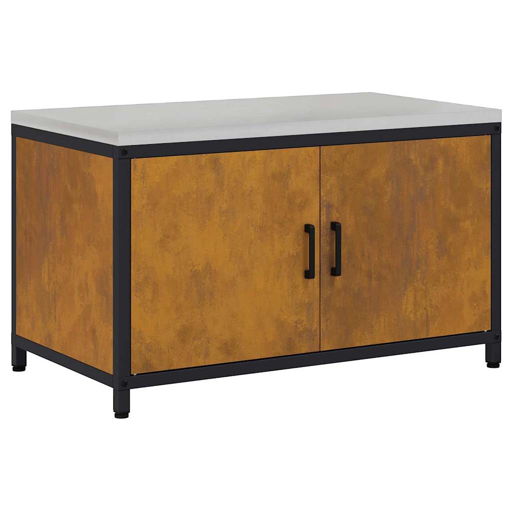 vidaXL Ντουλάπα Αποθήκευσης Κουζίνας με ράφι Σκ rusty Ανθεκτικό ατσάλι