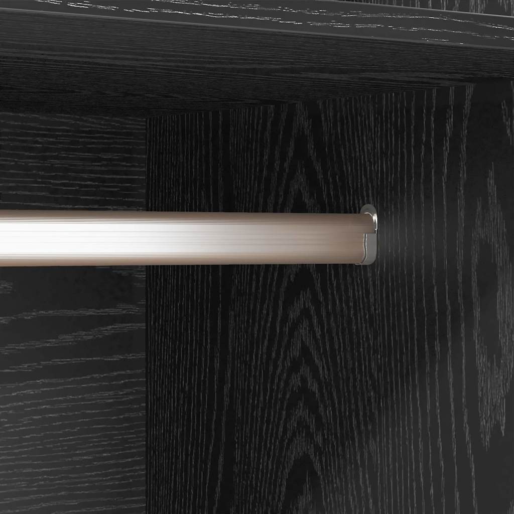 vidaXL Ντουλάπι με ράφι με αποθήκευση Μαύρη δρυς Επεξεργασμένο ξύλο