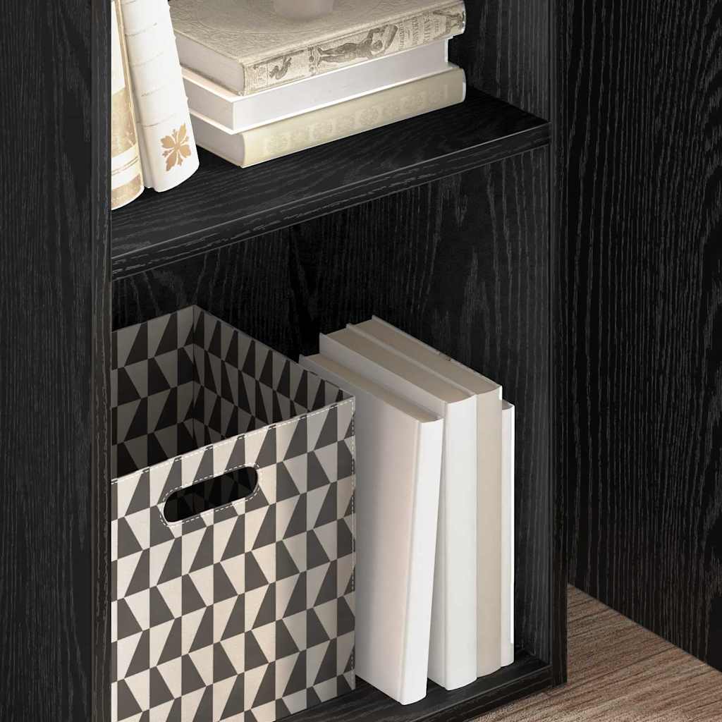 vidaXL Βιβλιοθήκη Μαύρη δρυς 40 x 30 x 77 εκ. Επεξεργασμένο ξύλο