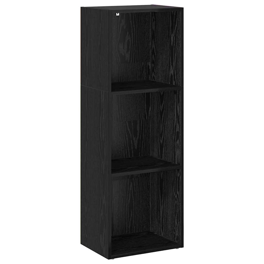 vidaXL Βιβλιοθήκη Μαύρη δρυς 40 x 30 x 114 εκ. Επεξεργασμένο ξύλο