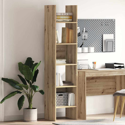 vidaXL Βιβλιοθήκη Artisan Oak 40 x 35 x 180 εκ. Επεξεργασμένο ξύλο