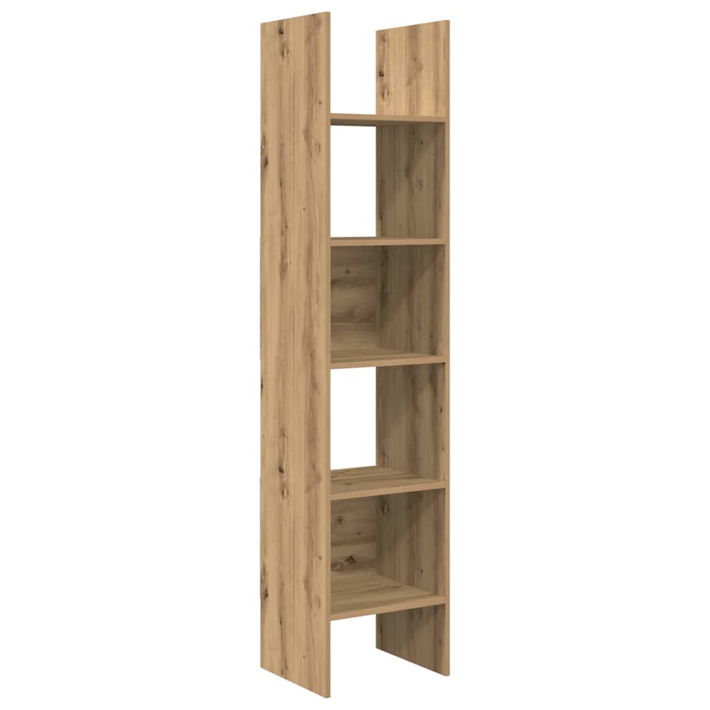 vidaXL Βιβλιοθήκη artisan δρυς 40 x 35 x 180 εκ. Επεξεργασμένο ξύλο