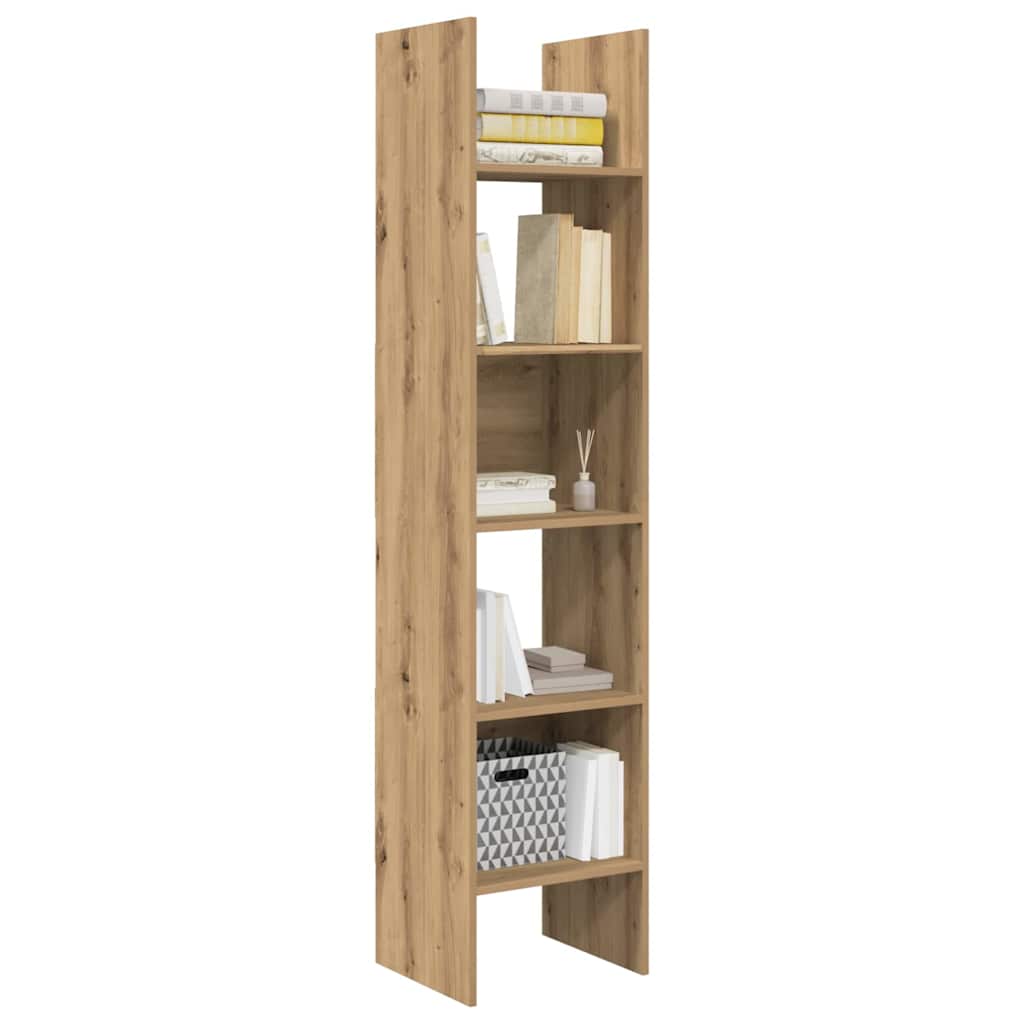 vidaXL Βιβλιοθήκη artisan δρυς 40 x 35 x 180 εκ. Επεξεργασμένο ξύλο