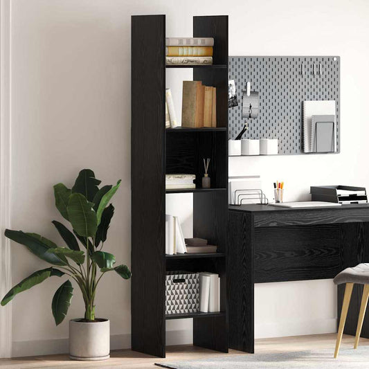 vidaXL Βιβλιοθήκη Μαύρη Οξυά 40 x 35 x 180 εκ. Επεξεργασμένο ξύλο