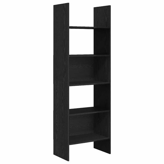 vidaXL Βιβλιοθήκη Μαύρη Οξυά 60 x 35 x 180 εκατοστά Επεξεργασμένο ξύλο