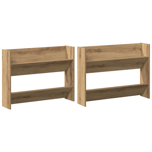 vidaXL Ντουλάπα Παπουτσιών με ράφι 2 pcs Artisan Oak 81 x 18 x 60 εκ.
