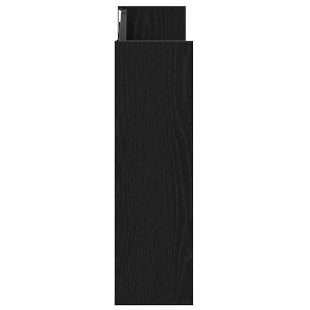 vidaXL Ντουλάπα παπουτσιών τοίχου Άλλο Μαύρη δρυς Επεξεργασμένο ξύλο