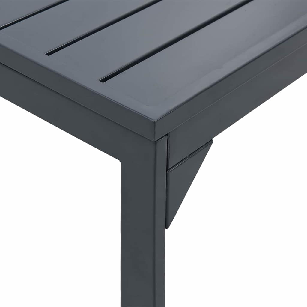 vidaXL Τραπέζι Επέκτασης 2 pcs Ανθρακί 210 x 90 x 73 εκ Ατσάλι