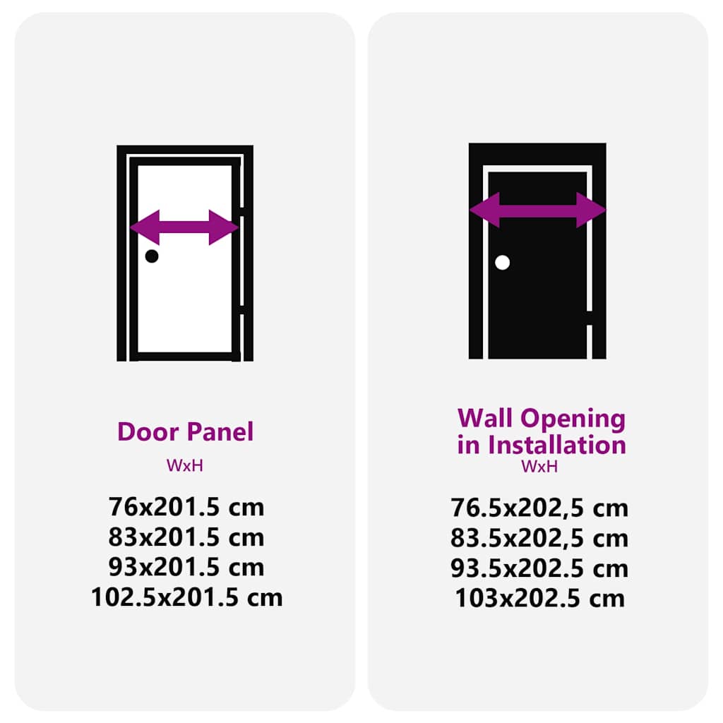 vidaXL Εσωτερική Πόρτα Μαύρο 93 x 201.5 cm