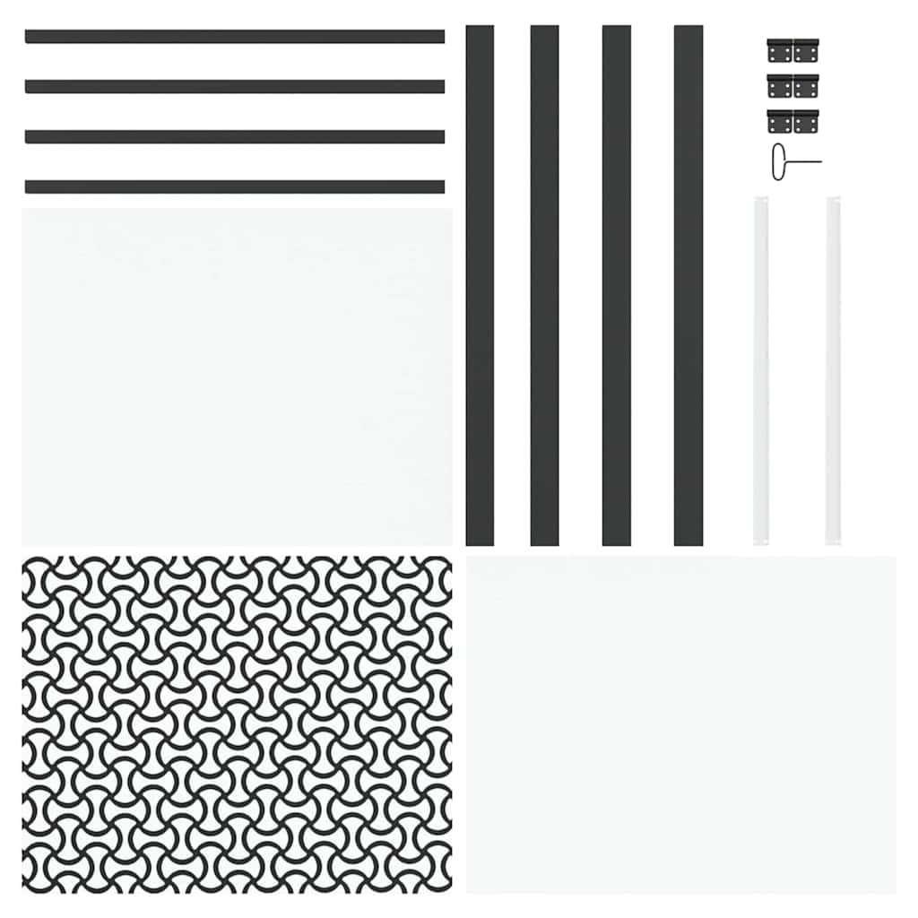 vidaXL Εσωτερική Πόρτα Μαύρο 102.5 x 201.5 cm